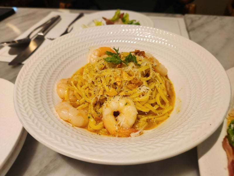 Representative real food photograph for Cajun Bae Creamy Shrimp Pasta; photo by chaewon you