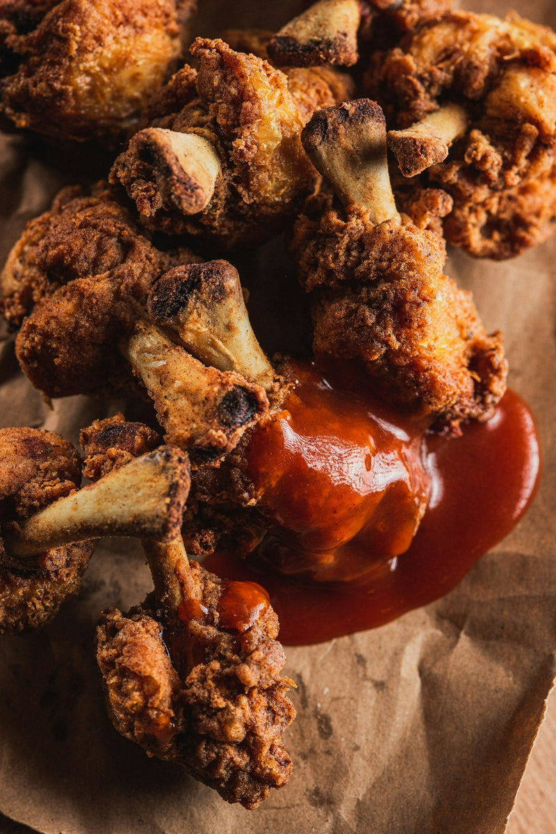 Representative real food photograph for Sweet Heat Boulevard Sticky Wings; photo by Diego Arenas de Rodrigo